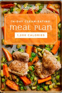 the cover of 30 days of whole food challenge, with chicken and vegetables in it