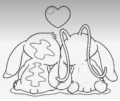 a drawing of a stuffed animal with a heart on it's back and another stuffed animal sitting next to it