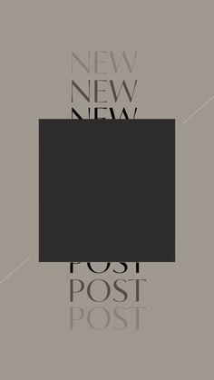 a black and white poster with the words new news post in bold font on it