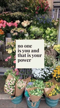 there is a sign that says, no one is you and that is your power