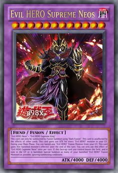 the card for evil hero supreme neos