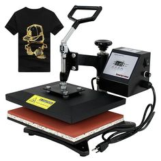 an image of a t - shirt heat presser with the machine on it's side