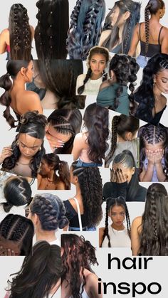 Easy Gym Hairstyles, Girly Hairstyles, Hairstyle Examples, Mixed Curly Hair, Easy Hairstyles For Thick Hair, Hair Inspiration Long, Hairstyles Black Women, Gym Hairstyles, Cute Curly Hairstyles