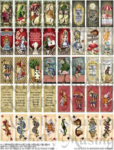 several different playing cards are shown in this image