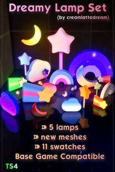 an advertisement for a new game called dream lamp set