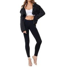 Short Jackets, Jacket Crop, Crop Jean Jacket, Jeans Jacket, Basic Jackets, Cropped Denim Jacket, Denim Jacket Women, Romper Pants