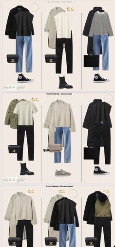 Capsule Outfits, Wardrobe Outfits, Fashion Capsule, Mode Inspo