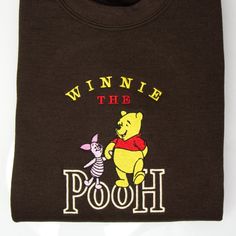 brown crewneck with Winnie The Pooh & Piglet embroidered on the front50% cotton, 50% polyester.PLEASE NOTE: each crewneck is made with love just for you and will ship out within 4-6 weeks, there might be minor variation in each design. Wash cold and hang dry. 10% of all proceeds will be going to suicide prevention and awareness. Size Chart Innocence Project, Winnie The Pooh Piglet, Brown Crewneck, Pooh Piglet, Embroidered Crewneck, Disney Movie, Pooh Bear, Disney Quotes, Embroidered Sweatshirt