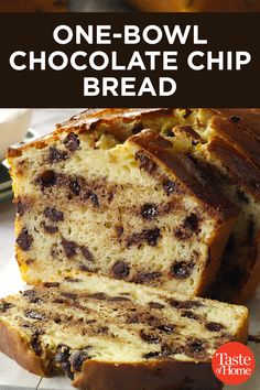 one - bowl chocolate chip bread