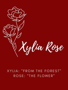 the logo for xylia rose from the forest's rose - the flower