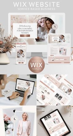 the website design for wix website