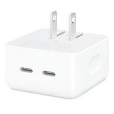 an apple charger with two usb ports