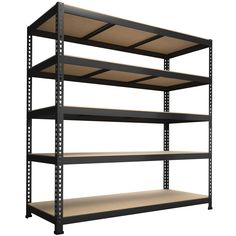 four tier shelving unit with no shelves