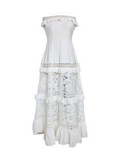 Women's A-line Dress Maxi Long Dress - Short Sleeve Solid Color Ruffle Spring & Summer Off Shoulder Hot Holiday Beach Vacation Dresses Lace White S M L Xl White Dresses A-line Maxi Dress With Ruffles For Vacation, Summer A-line Midi Dress With Ruffles, A-line Midi Dress With Ruffle Hem For Vacation, A-line Dress With Lace Trim For Vacation, Summer Tiered Maxi Dress With Lace Trim, Summer A-line Maxi Dress With Lace Trim, A-line Maxi Dress With Ruffle Hem For Brunch, White Ruffled Maxi Dress For Summer, Summer A-line Maxi Dress With Ruffles