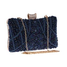 Striking and sophisticated. Elevate your ensemble with the exquisite Elegant London Blue Beaded Pearl Clutch Bag, a masterpiece of artistic sophistication and unique design. This distinctive blue beaded clutch emanates an exquisite composition of blue pearls and chrome-coloured beads, creating a sophisticated beaded design that enhances its dimensional texture and intricate craftsmanship. Why We Love It... We adore the cleverly crafted beaded design, which brings style, sophistication and whimsi Blue Clutch Bag, Pearl Clutch Bag, Vintage Clutch Purse, Wedding Clutch Purse, Wedding Party Bags, Clutch Bag Wedding, Blue Clutch, Beaded Evening Bags, Wedding Clutch