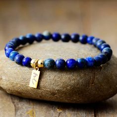 The Handmade Natural Lapis Lazuli Beaded Bracelet with a Gold Plated Tag looks great. It will make the perfect gift 🎁 for someone special, or treat yourself as you deserve it 💖 🥰 These Bracelets have been made using high quality Natural Lapis Lazuli and have a Gold Plated Tag with MC for MantraChakra. They are available as 4mm, 6mm and 8mm. Lapis Lazuli brings out your inner priestess, heightens inner-vison and deepens wisdom. It benefits the Throat Chakra with communication and expression of Best Speakers, Lapis Lazuli Beads, Customer Loyalty, Third Eye Chakra, You Deserve It, Throat Chakra, Chakra Stones, Energy Crystals, You Deserve