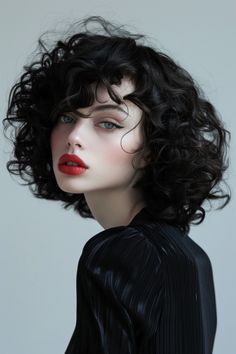 Curly and Chic: 17 Bob Haircuts to Flaunt Your Curls Mother Of The Groom Hairstyles, Gray Hair Pixie Cuts, Long Pixie Hairstyles