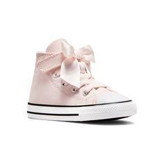 She'll step into style in these Converse Chuck Taylor All Star Ruffles & Bows toddler girl shoes. Click this FOOTWEAR GUIDE to find the perfect fit and more! She'll step into style in these Converse Chuck Taylor All Star Ruffles & Bows toddler girl shoes. Click this FOOTWEAR GUIDE to find the perfect fit and more! TECHNOLOGIES & FEATURES Features ruffle trim and an oversized stain bow Soft underfoot cushioning helps support comfortable play Adjustable strap for easy on and offDETAILS Canvas upper Mesh lining Rubber outsole Foam midsole Foam footbed Plain toe Slip on Elastic & hook-and-loop tape closure Multi-directional outsole Spot clean Imported Size: 10 T. Color: Blush Hush. Gender: female. Pink Adjustable Lace-up Sneakers, Bow Converse, Shoe Size Chart Kids, Toddler Girl Shoes, Color Blush, Girl Shoes, Converse Chuck Taylor All Star, Shoe Size Chart, Toddler Shoes