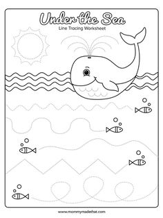 the under the sea worksheet for children to learn how to draw and color