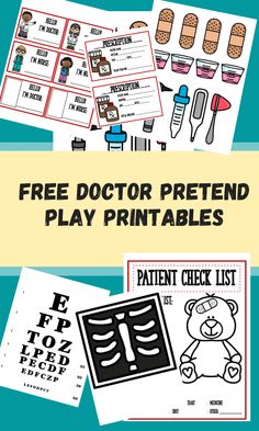 the free doctor pretend play printables with pictures and instructions for children to use