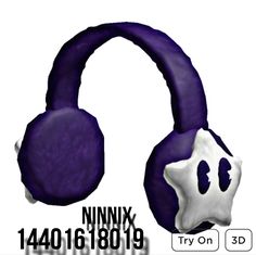 Roblox Purple Clothes Codes, Berry Avenue Purple Outfit Codes, Roblox Purple Accessories Codes, Purple Hair Codes For Berry Ave, Roblox Codes Purple, Star Earmuffs, Accessories Codes, Roblox Accessories, Light Purple Hair