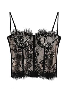 Tops Fall Outfits, Techno Fashion, Black Cami Top, Lace Camisole, Lace Hem, Lace Tank Top, Tops Fall, Bra Top, Lace Tank