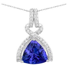 It comes with the appraisal by GIA GG/AJP All Gemstones are Natural Tanzanite = 2.37 Carat 36 Diamonds = 0.18 Carats Metal: 14K White Gold Dimensions: 20 x 13 mm Pendant Necklace Diamond, Tanzanite Pendant, Colored Stone, Diamond Settings, Natural Tanzanite, Diamond Pendant Necklace, Colored Diamonds, Necklace Set, Stone Color