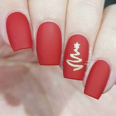 Chip Ideas, Christmas Tree Nail Art, Tree Nail Art, Red Christmas Nails, Cute Christmas Nails, Her Nails, Christmas Nails Acrylic, Colorful Nail Designs, Nail Designs Glitter