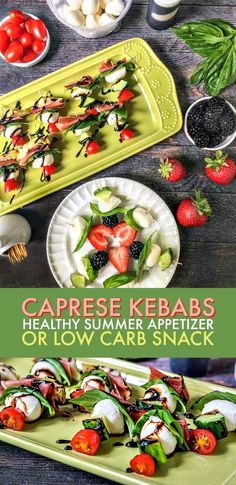 this is an image of caprese kebabs or low carb snack