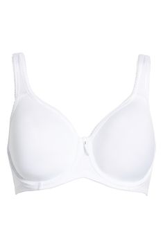 Lightweight, breathable spacer foam enhances the cool comfort of this bra supported by seamless foam cups for the smoothest fit under close-fitting fabrics. Style Name:Wacoal Underwire Contour Bra. Style Number: 922594. White Fitted Bra With Light Support, Fitted Full Cup Bra With Light Support, Fitted Underwire Nursing Bra With Light Support, White Shaping Bra With Removable Pads, Fitted White Sports Bra With Padded Cups, Elegant Fitted Full Coverage Sports Bra, Shaping White Bra With Removable Pads, Elegant Fitted Sports Bra With Medium Support, Elegant White Stretch Nursing Bra