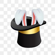 the top hat is black and has two white hats on it, with gold trimmings