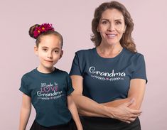 "This Grandma and Granddaughter Matching Family T-shirts are perfect for Grandmother's Birthday and Mother's Day Gift *SAME DAY PRODUCTION + SAME DAY SHIPPING /if order is placed by 12PM PST/, except SUNDAY - USPS First Class 1-5 business days (2-3 days average) - USPS Priority Mail 1-2 Business days *INTERNATIONAL SHIPPING: - USPS International post 7-20 business days all orders * Please expect more than 10 business days for international shipping. *SIZING Baby One Piece, Toddler, Youth and Wom Matching Mother’s Day Birthday T-shirt, Matching T-shirt For Birthday And Mother's Day, Matching Tops For Mother's Day Gift, Matching Tops For Family Events On Mother's Day, Grandma And Granddaughter, Grandma Granddaughter, Grandmother Birthday, Matching Family T Shirts, Family T Shirts