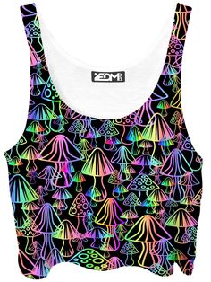 Shop iEDM's top selection of All-Over-Print apparel. All items are made with sublimation print, a technique that allows us to deliver the most unreal, vivid graphic visuals throughout the top! WARNING: May melt faces, amaze bystanders and create random feelings of All-Over-Print euphoria. Proceed with caution. 100% Polyester All Over Print Matching Rave Outfits, Hard Summer, Womens Crop Top, Rave Tops, Proceed With Caution, Crop Top And Leggings, Colorful Crop Tops, Innovative Fashion, Rave Wear