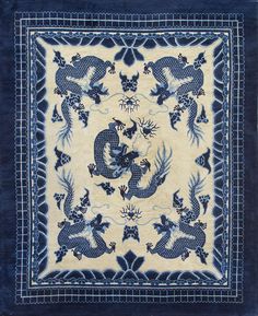 Late 19th Century Chinese Peking Dragon Carpet 8' 8" ( 264 cm )x10' 8"( 325 cm ) Chinese Dragon Embroidery, Chinese Carpet, Ancient Chinese Embroidery, Chinese Dragon Porcelain, Chinese Rug, Asian Rugs, Rugs And Carpet, 19th Century, Rugs On Carpet