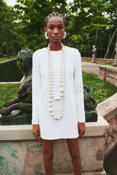 Ball Skirt, Mode Casual, Sequin Mini Dress, Carolina Herrera, Primavera Estate, Moda Operandi, Statement Jewelry, Fashion Collection, Shift Dress