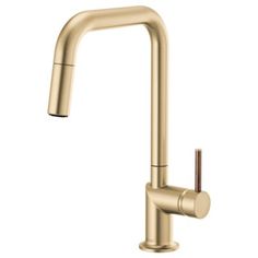 a brass colored faucet on a white background