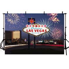 Las Vegas Night City Scenery Backdrop for Pictures G-162 Casino Backdrop, Las Vegas Happy Hour, Night City View, Backdrop For Pictures, Las Vegas Christmas, Mandalay Bay Las Vegas, Party Photo Background, City Scenery