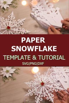 paper snowflake template and pattern for christmas decorations