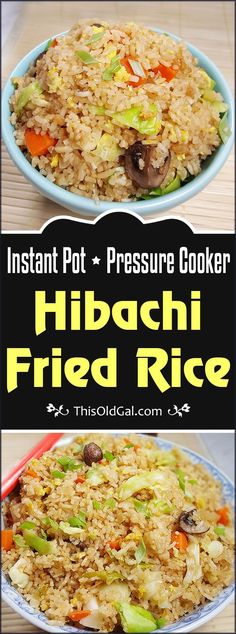 this instant pot and pressure cooker hibashi fried rice is the perfect side dish for any meal