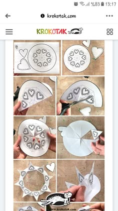 the instructions to make paper hearts for valentine's day