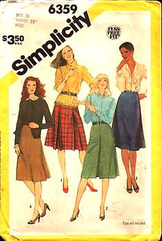 an old fashion sewing pattern for women's skirts