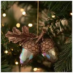 Glitter Acorn Ornament | Hobby Lobby | 105358361 Christmas Ornament Tree, Acorn Ornaments, Unique Ornaments, Ornament Tree, Country Christmas Decorations, Diy Projects Videos, Print Coupons, Unique Ornament, Fabric Bolts