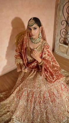 Indian Bridal Wear Red, Latest Bridal Lehenga, Bride Dress Simple, Desi Wedding Dresses, Wedding Lehenga Designs, Traditional Indian Dress, Pakistani Wedding Outfits, Pakistani Fancy Dresses, Indian Dresses Traditional