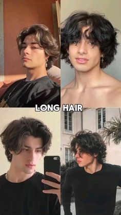 Men’s Hairstyles - Aesthetic Hairstyles - Trendy Haircuts - Hairstyle Inspirations Haircut Ponytail, V Shape Face, Haircut 2022, Shape Face, Haircut 2024, Men Haircut Curly Hair, Mens Hairstyles Thick Hair, Wavy Hair Men, Men's Long Hairstyles