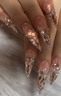 Drag Make-up, Gold Nail, Stiletto Nails Designs, Cute Acrylic Nail Designs, Her Nails, Nail Tattoo, Summer Acrylic Nails