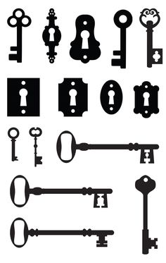 the silhouettes of various keys are shown