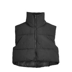 Lightweight Zip Up Vest Coat, Solid Sleeveless Thermal Vest Coat New Without Tags Mini Black Puffer Vest, Black Superpuff Vest, Black Puffer Vest Leather, Tna Super Puff Vest, Black Long Puffer Vest, Thermal Vest, Black Dinner, Zip Up Vest, Sequin Blazer