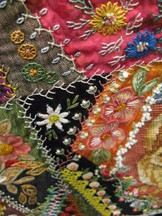 an image of colorful fabric with flowers on it