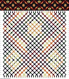 an image of a cross stitch pattern with different colors and patterns on the same fabric