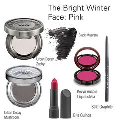 "The Bright Winter Face: Pink" by catelinden ❤ liked on Polyvore featuring beauty, Bite, Topshop, Urban Decay, Kevyn Aucoin, Stila and modern Winter Make Up Looks, Oval Hairstyle, Bright Winter Makeup, Jewel Winter, Winter Celebrities, Winter Make Up, Cool Winter Color Palette, Winter Palette, Clear Winter